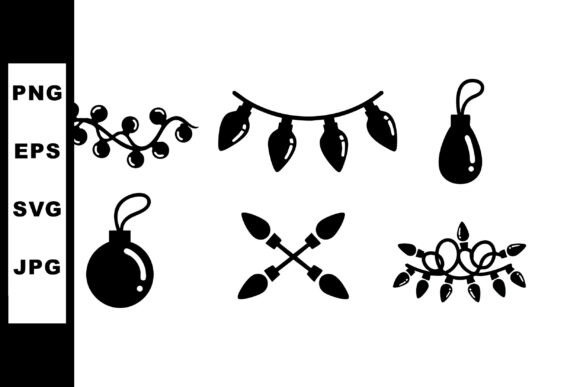 Black Silhouette Decorative Garland and Graphics