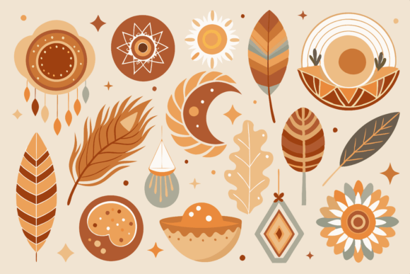 Boho-Inspired Decorative Elements: Graphics & Freebies for Creative Brands
