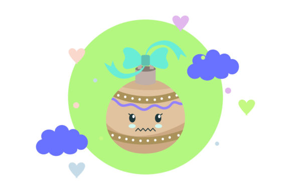 Christmas Ball Decorative Kawaii Cloud Graphics Freebies
