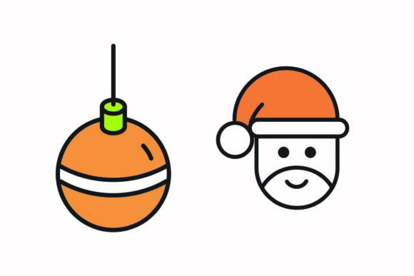 Christmas Decorative Ball Snowman Vector Graphics