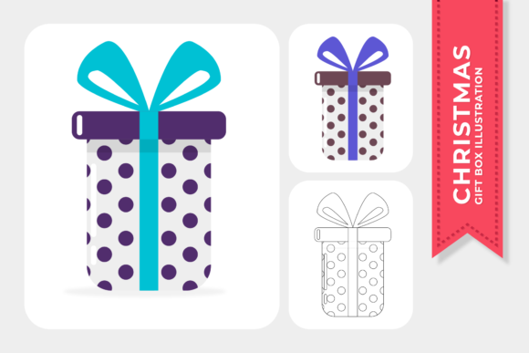 Christmas Gift Decorative Design Graphics and Illustrations