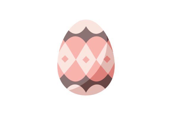 Colorful Decorative Egg Design in Flat S