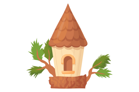 Decorative Birdhouse in Garden Graphics