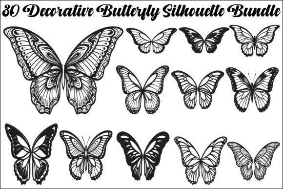 Decorative Butterfly Bundle: Graphics and Illustrations for Creative Projects