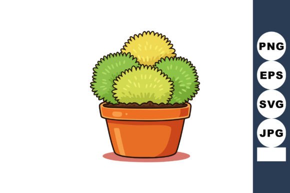 Decorative Cactus Plants in Terracotta P: Graphics and Illustrations for Real Projects
