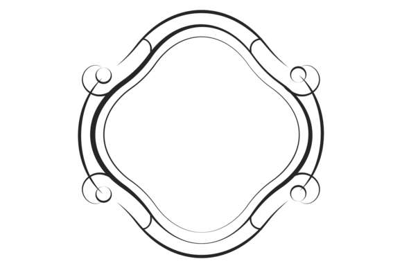Decorative Doodle Picture Border. Empty Graphics & Illustrations
