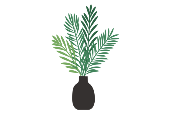 Decorative Home Botany in Vase: Graphics & Illustrations for Crafters