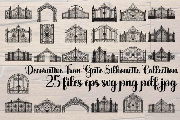 Decorative Iron Gate Bundle: Graphics for Elegant Editorial