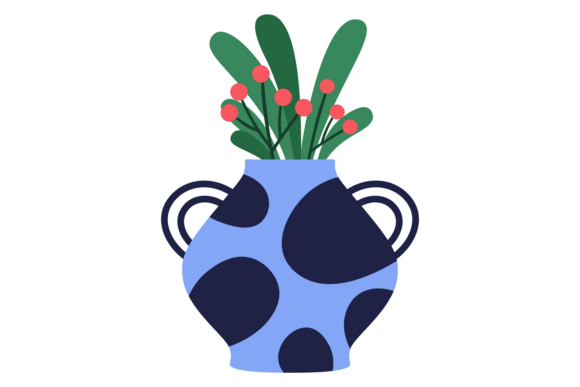 Decorative Jar with Blooming Botany: Graphics for Local Branding
