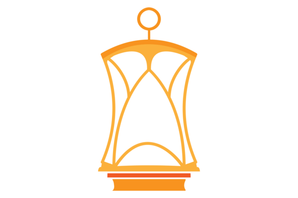 Decorative Lamp in Ancient Eastern Style Graphics