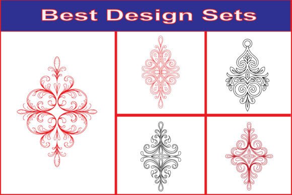 Elegant Decorative Flourish Ornament Set Graphics