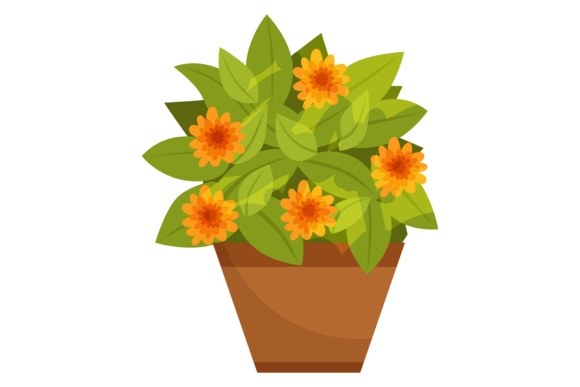 Floral Decoration Icon. Decorative Home