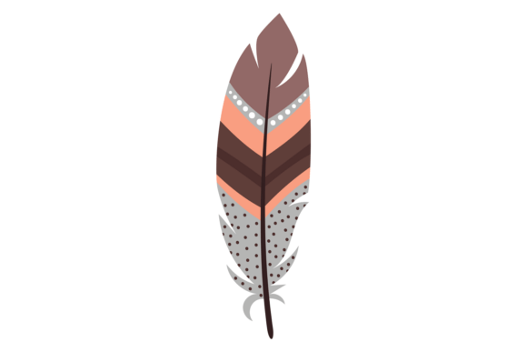 Folk Feather. Decorative Quill Pattern I
