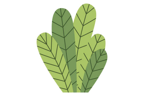 Green Nature Drawing: Decorative Bush Pl