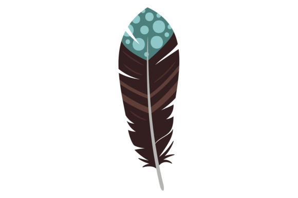 Ink Feather. Decorative Bird Plumage Wit