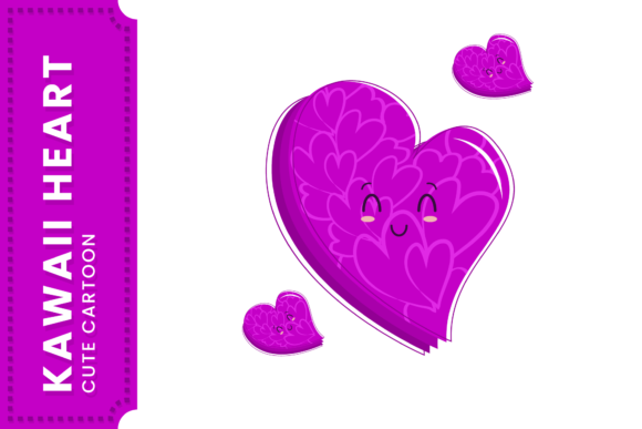 Kawaii Heart Decorative Cartoon Vector Graphics