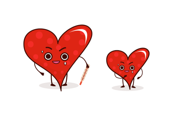 Kawaii Heart Decorative Character