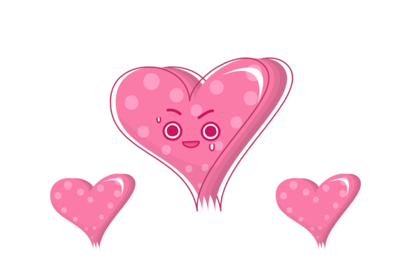 Kawaii Heart Decorative Graphic for Illustrations