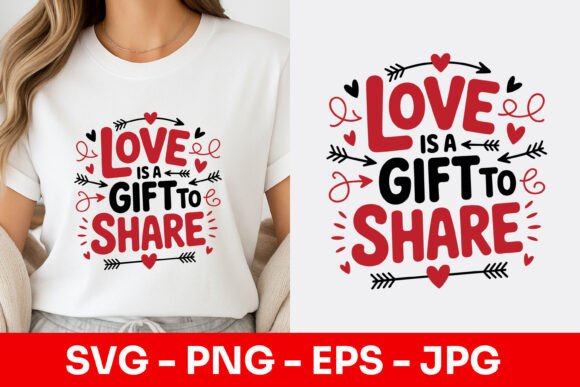 Love Is A Gift to Share Decorative SVG Graphics
