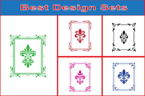 Luxury Fleur De Lis Decorative Frame Set