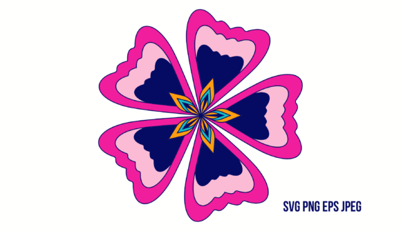 Pink Decorative Flower Graphics & Illustrations