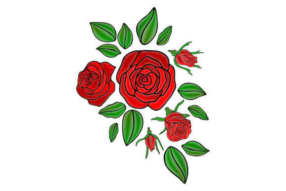 Red Rose Composition: Graphics for Local Business Branding