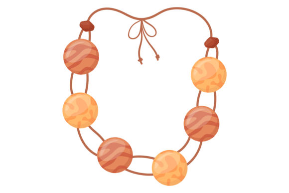 Wooden Bead Bracelet. Decorative String Graphics
